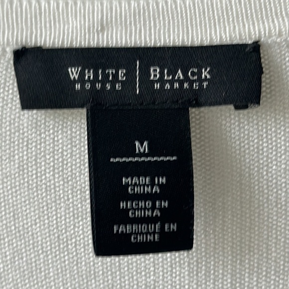 White House Black market sweater, white ivory lace rayon size medium - Picture 3 of 11